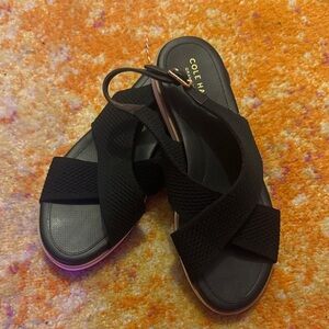 Cole Haan Women's Black Crisscross Sandals